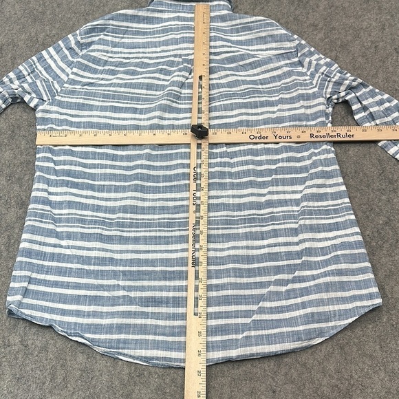 J Crew Women’s Blue And White Striped Button Up Shirt EUC - Picture 5 of 7